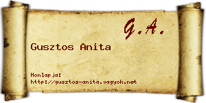 Gusztos Anita névjegykártya